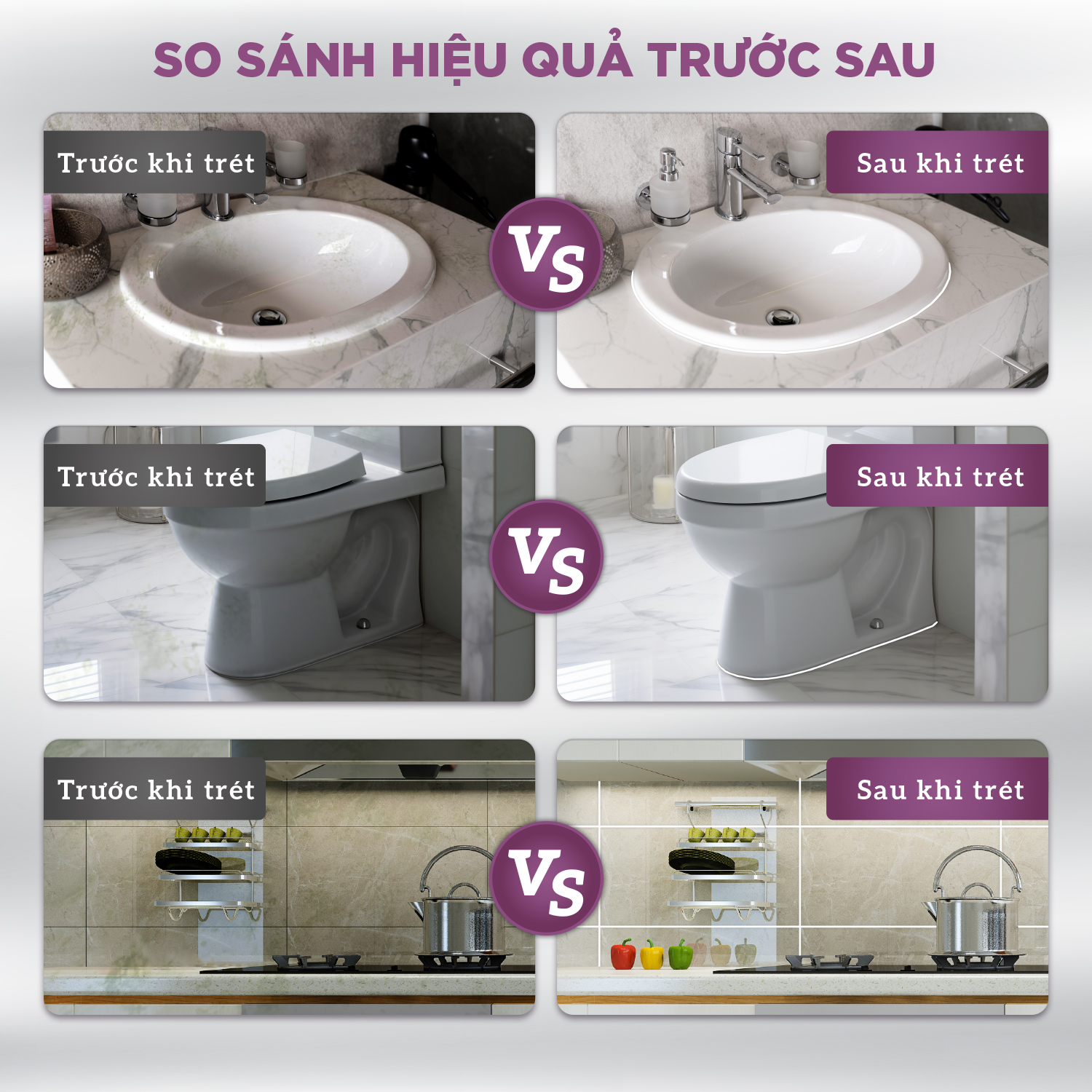 Keo Chà Ron Qilisa, Combo 3 Chai Keo Epoxy 2 Thành Phần 400ml ( Chống Thấm - Bám Bụi)