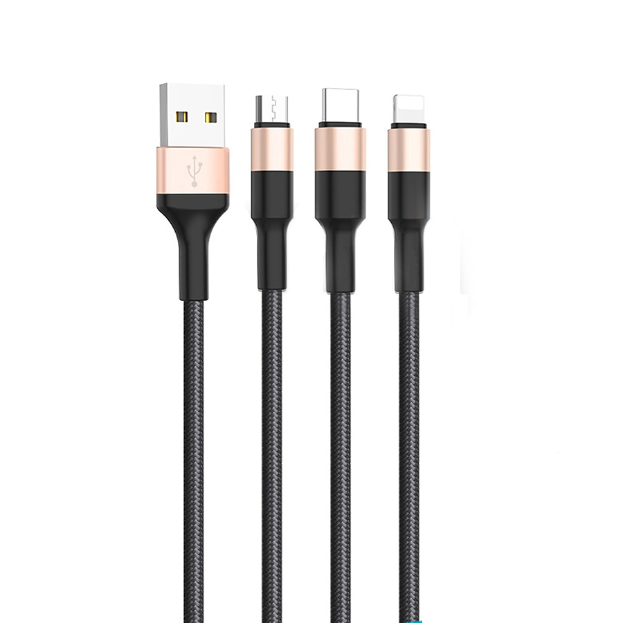 Cáp Sạc X26 Xpress 3 Cổng Lightning/ Micro USB/ Type-C