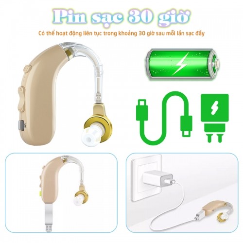 Máy trợ thính không dây pin sạc Axon A-130 - Tặng kèm hộp đựng