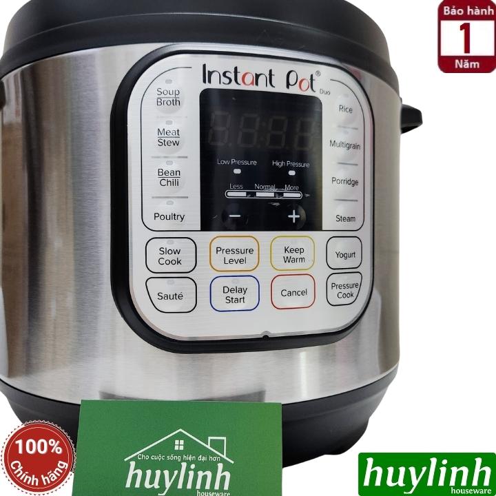 Nồi áp suất điện tử đa năng Instant POT Duo 60 - 7-in-1 - Dung tích 5.7 lít - Công suất 1000W - Hàng chính hãng