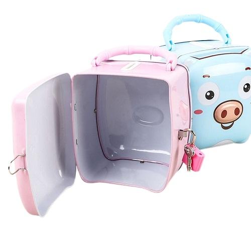 Ống heo sắt tiết kiệm mini có khoá.