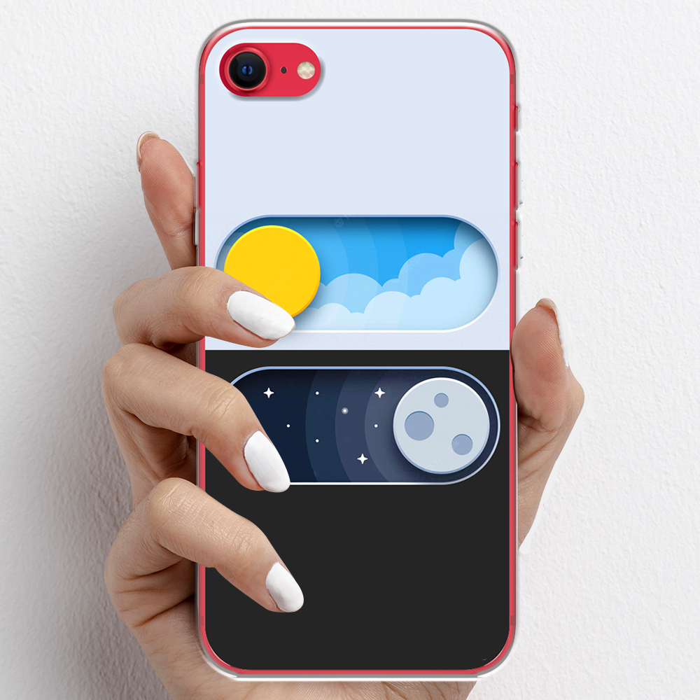 Ốp lưng cho iPhone SE nhựa TPU mẫu Ngày đêm