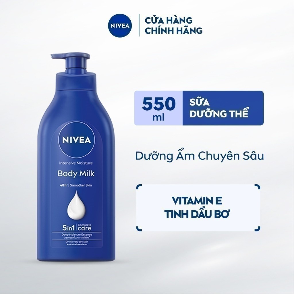 B Sữa Dưỡng Thể NIVEA Dưỡng Ẩm Chuyên Sâu 48H | Thấm Nhanh (500 ml) - 80212