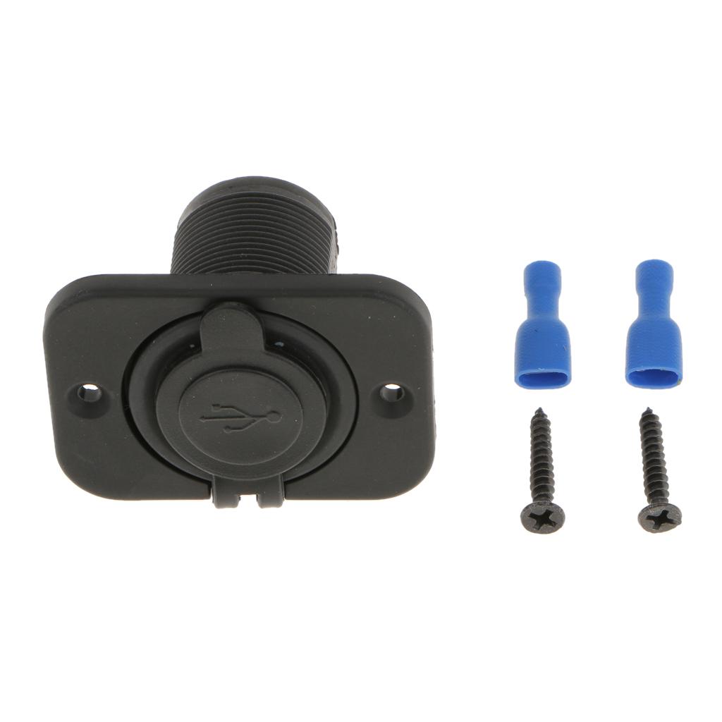 3.1Amp Dual USB Socket Charger Power Outlet for Car Boat Marine Motorcycle with Blue LED Digital Display - 12V