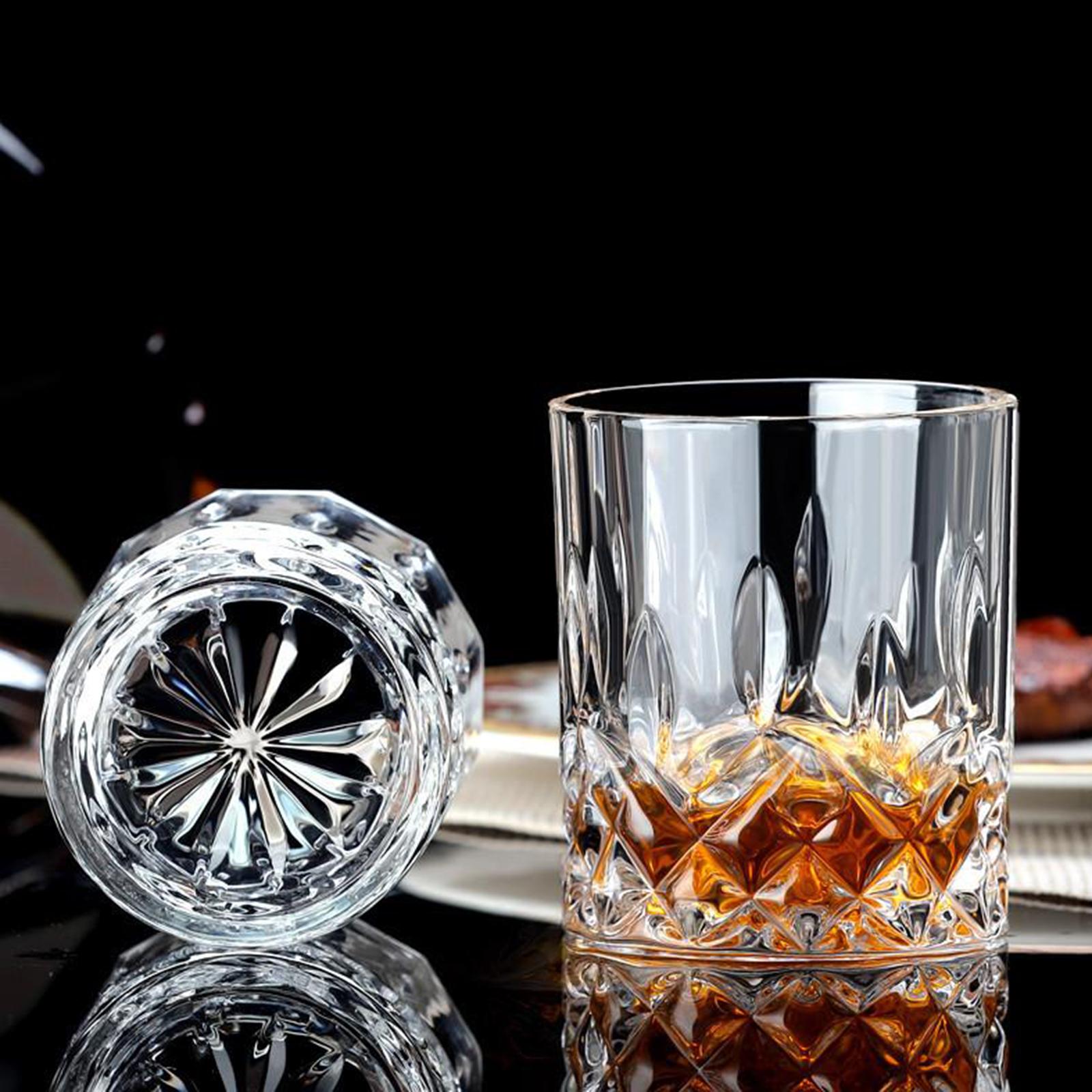 Whiskey Glasses, Vodka Glass Tumblers for Drinking Bourbon, Cognac, Irish Whisky, Large 7-11oz Premium -Free Crystal Old Fashioned Glass