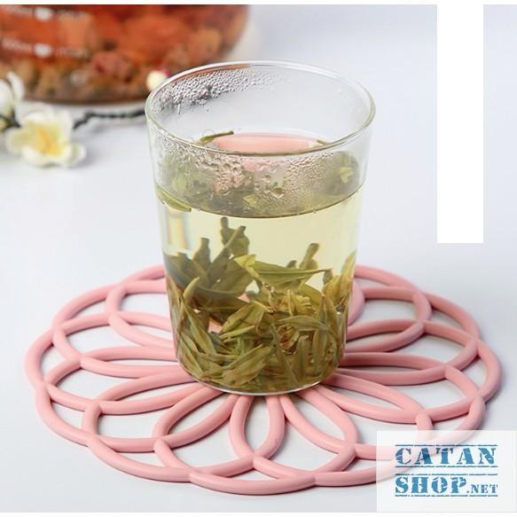 Tấm lót nồi, Miếng lót nồi chống nóng, đồ lót nồi cơm vòng tròn hình hoa xinh xắn GD178-LNTron-5