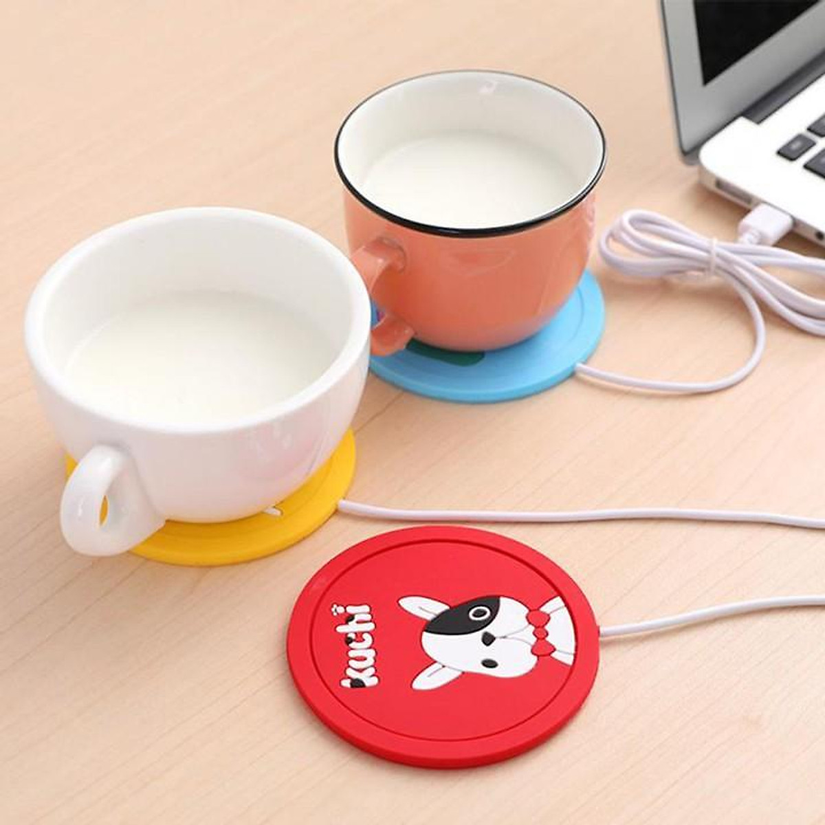 Đế Hâm Nóng Đồ Uống Hàng Chính Hãng MINIIN - Đế Làm Nóng Đa Năng Cao Cấp Có Cổng Sạc USB Họa Tiết Hoạt Hình Dễ Thương