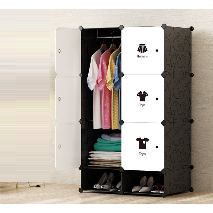 Tủ nhựa ghép 8 ô nhỏ gọn tiết kiệm diện tích