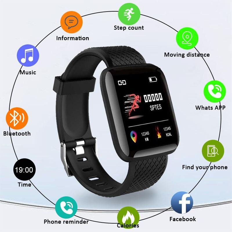 Cộng với vòng đeo tay thông minh Vòng đeo tay D13 Màn hình màu Vòng tay thể thao Pedometer BLUETOOTH Tốc độ huyết áp tốc độ