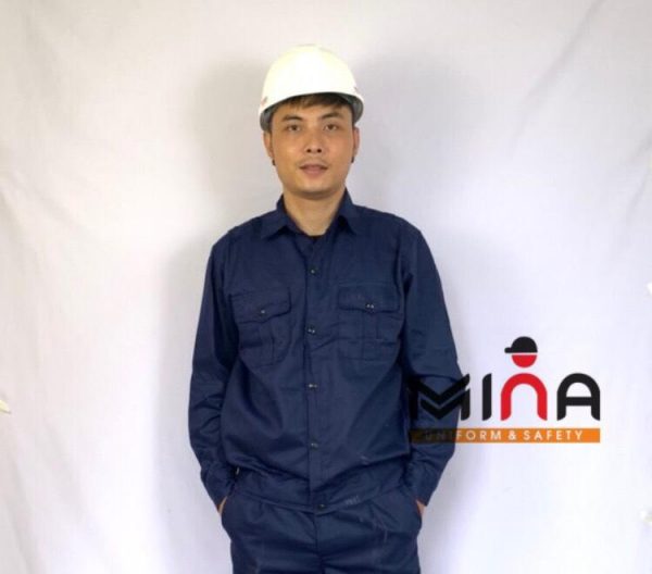 QUẦN ÁO BẢO HỘ LAO ĐỘNG - Tím Than Công Nhân - Vải KAKI 21