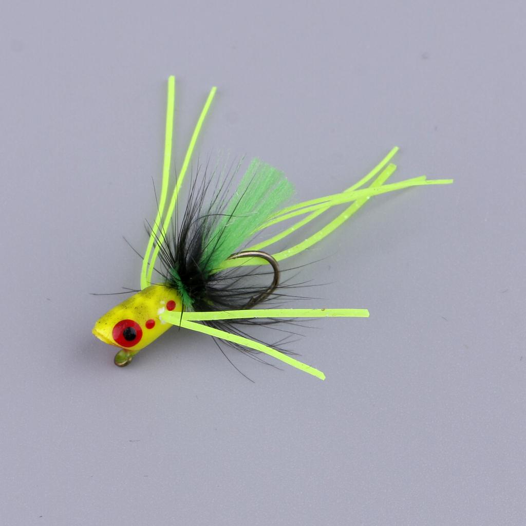 Fly Dry Fishing Floating Popper Flies Artificial Fishing Baits
