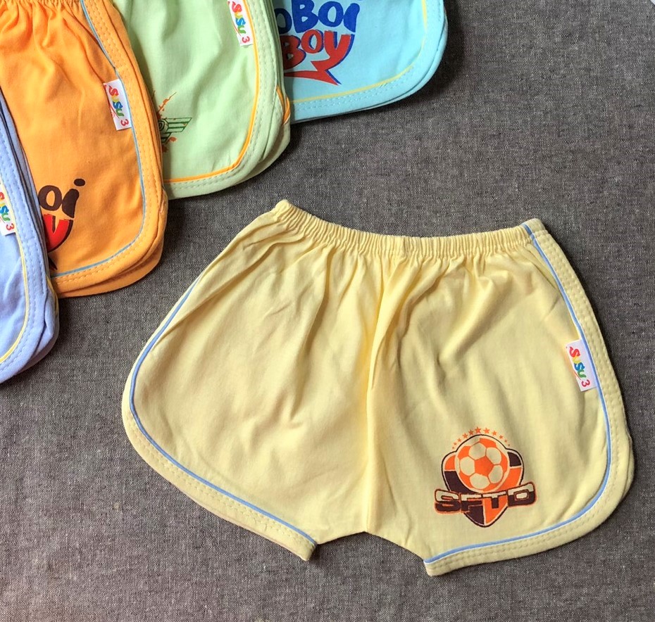 Set 10 quần đùi sơ sinh cotton màu nhạt Susu
