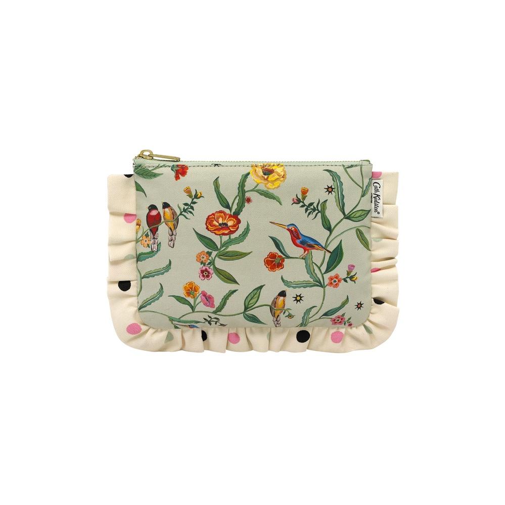 Cath Kidston - Ví nữ /The Frilly Pouch - Summer Birds - Green -1049404