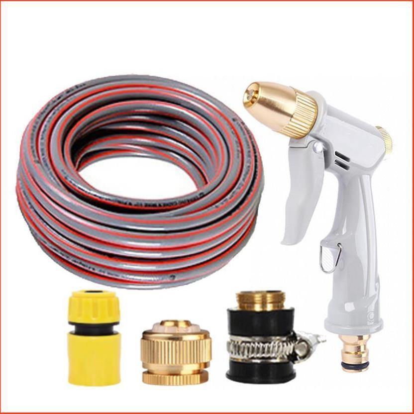 Bộ dây vòi xịt nước tưới cây rửa xe,tăng áp 3 lần, loại 7-10m 206846