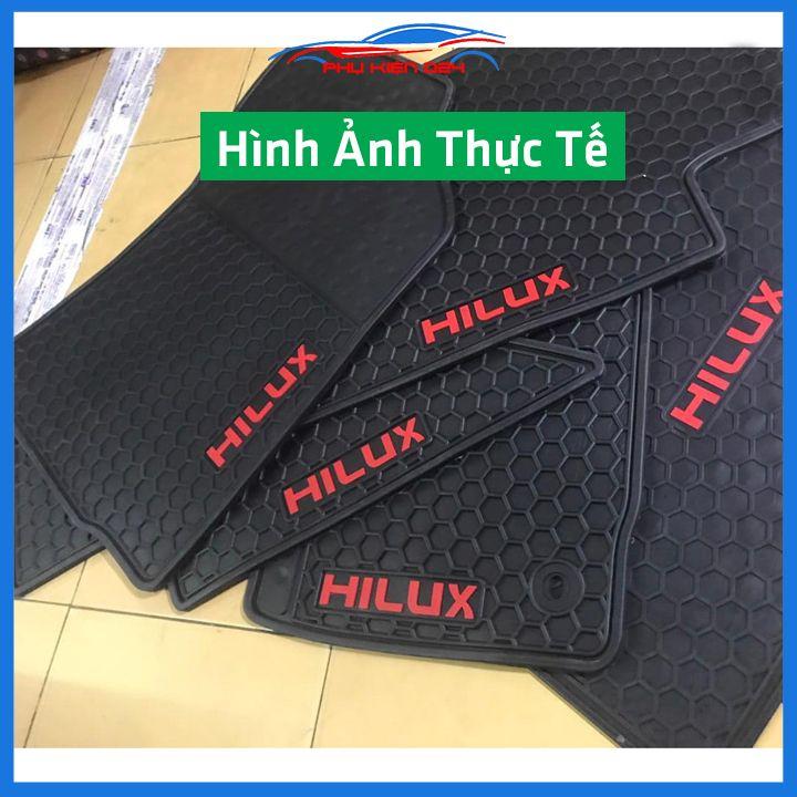 Lót sàn ô tô cao su Hilux Revo 2016-2017-2018-2019-2020-2021-2022 không mùi chống trơn trượt