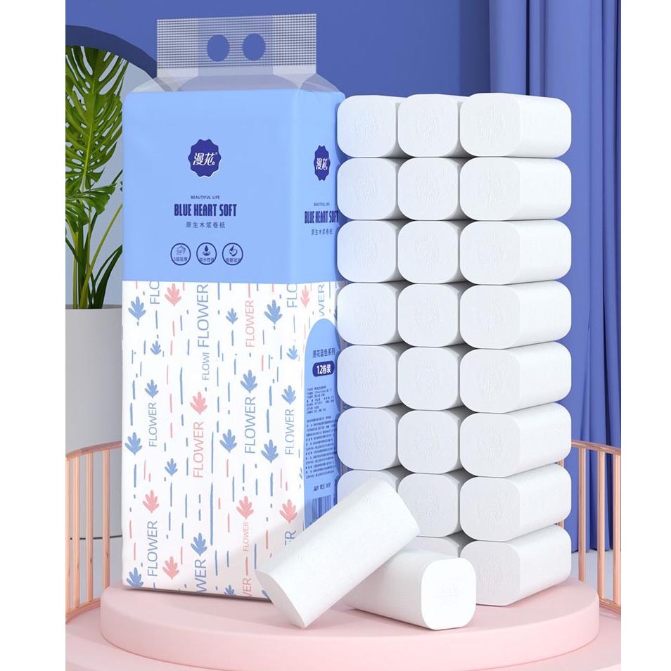 Giấy vệ sinh cuộn không lõi dạng cây 5 lớp