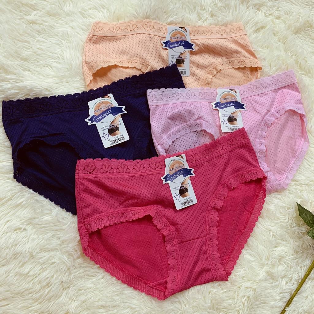 Quần lót nữ thông hơi pha ren cạp cao siêu xinh QL5885, ảnh thật phía sau các bạn nhé