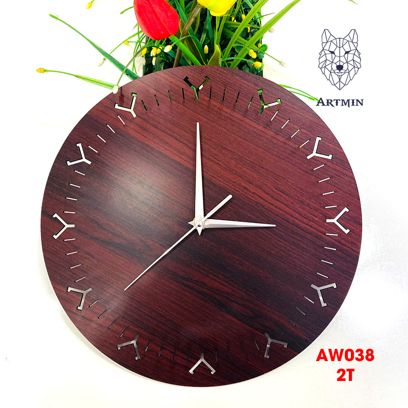 AW038 - Đồng Hồ Gỗ Decor – Đồng Hồ Treo Tường Trang Trí Nhà Xinh