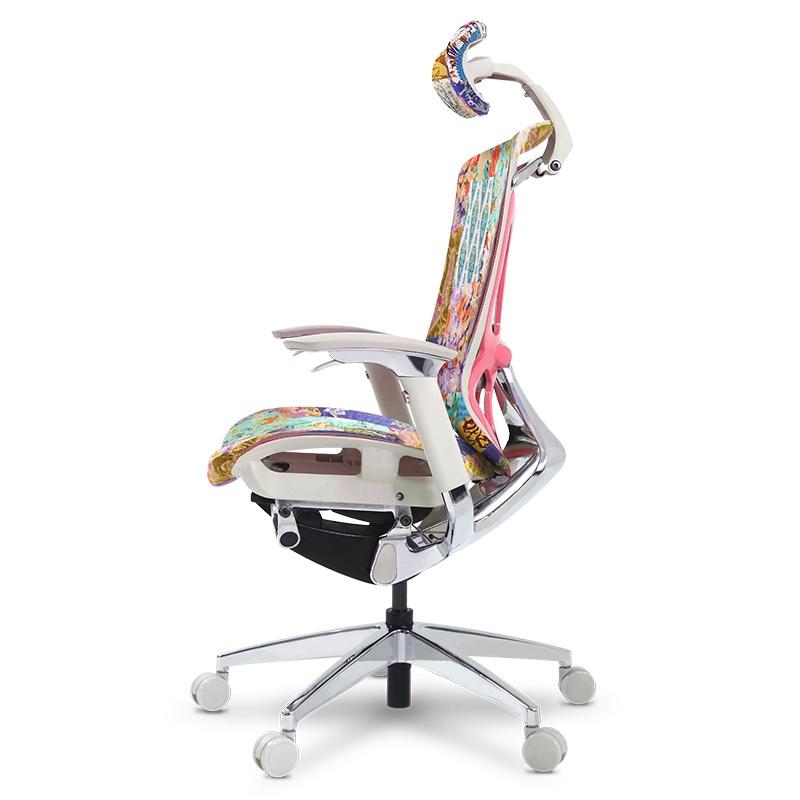 Ghế Ergonomic Công Thái Học Butterfly - Customize Flower Fabric