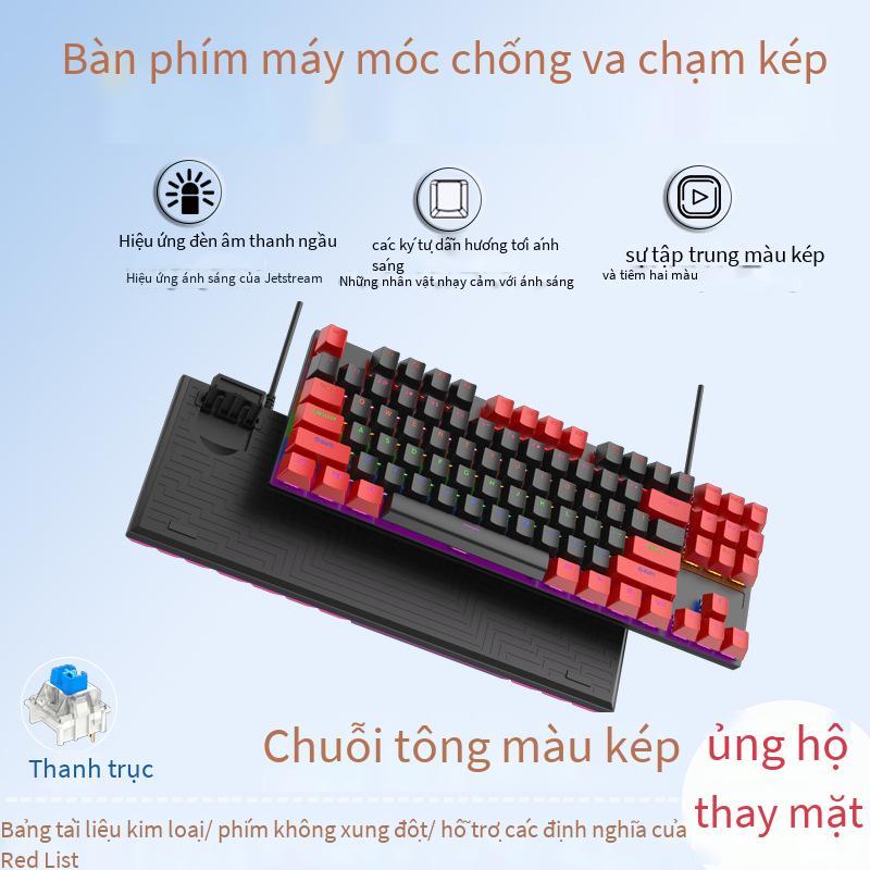 Bàn phím cơ k7 được ưa chuộng nhất 87% được trang bị trục cơ màu xanh thực có dây phù hợp với màu bàn phím cơ thực Bàn phím cơ cá nhân hóa