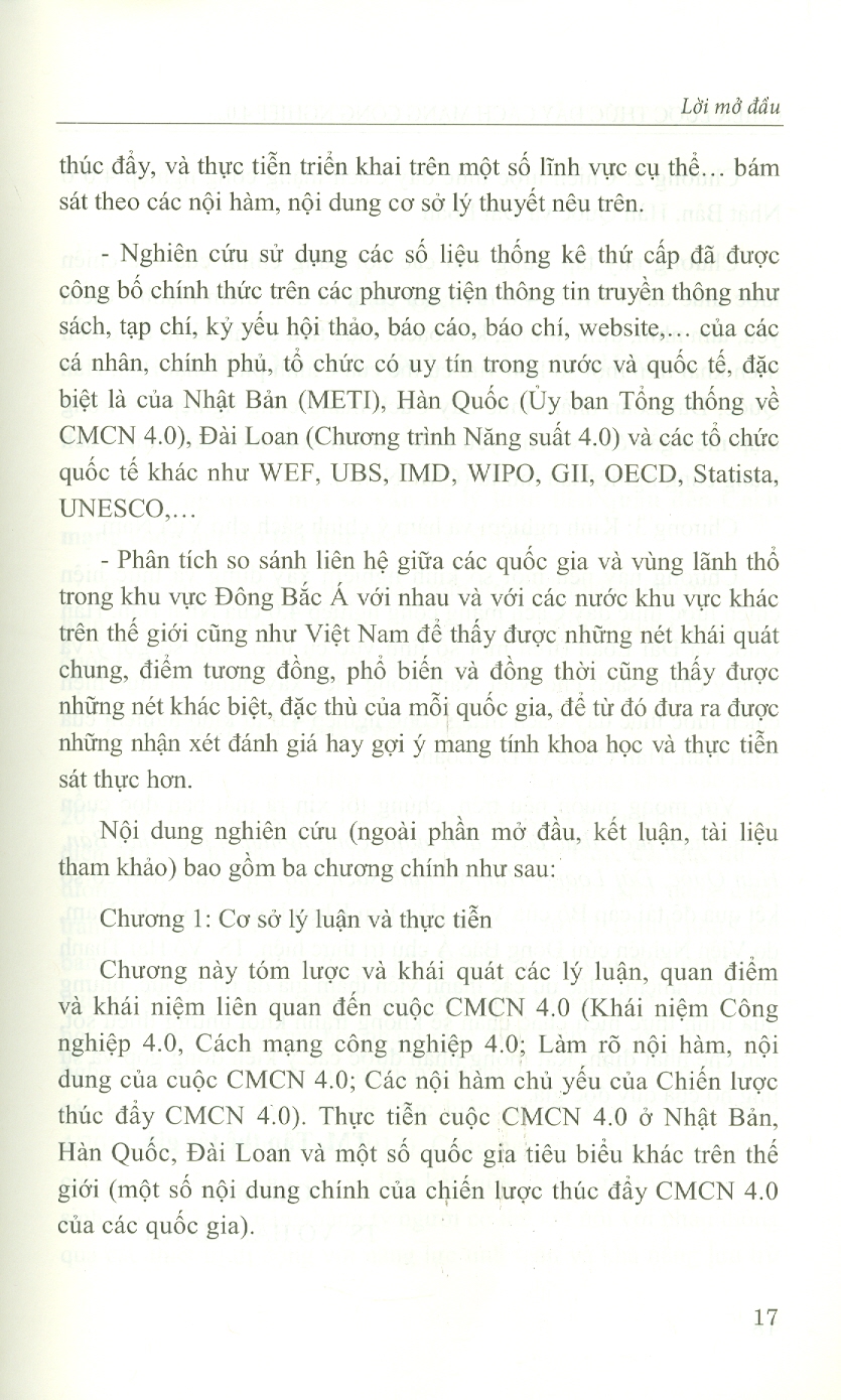 Chiến Lược Thúc Đẩy Cách Mạng Công Nghiệp 4.0 Ở Nhật Bản, Hàn Quốc, Đài Loan - Hàm Ý Chính Sách Cho Việt Nam (Sách chuyên khảo)