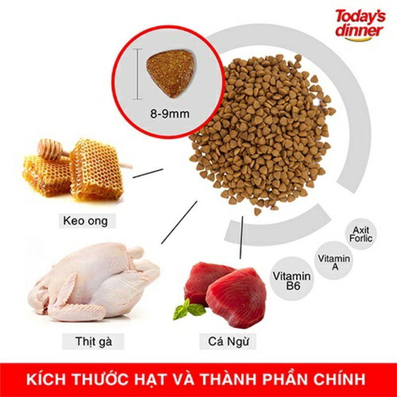 Thức ăn cho Mèo Today Dinner loại 1kg Tiệm Nhà Nice