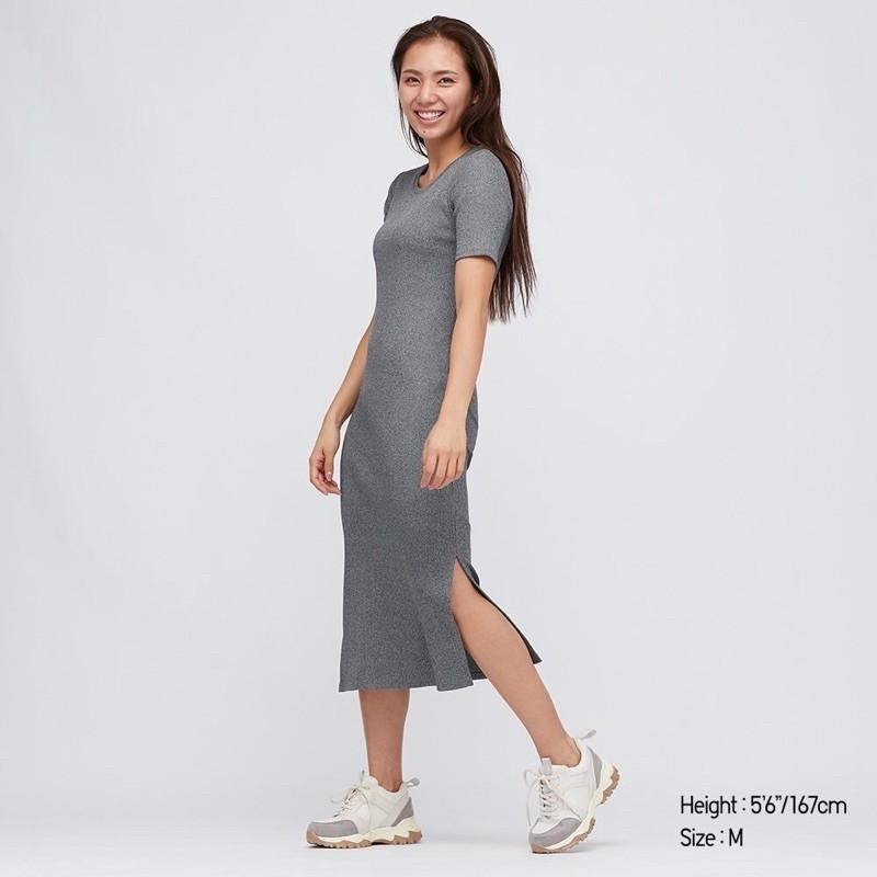 Đầm thun gân Midi Xuất Nhật