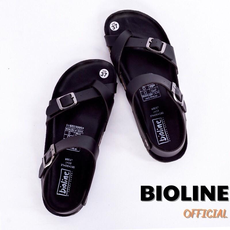 Dép đế trấu Bioline dép birken quai hậu xỏ ngón da pu công nghiệp PU14 - Bioline Official