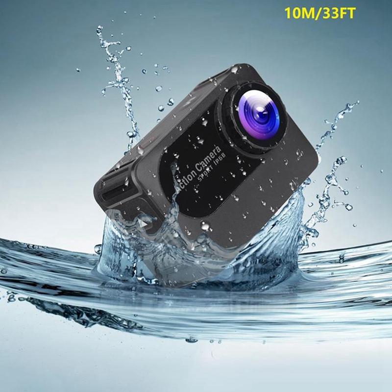 Camera hành động 4K 1080 HD Wifi Màn hình 2.0 inch 10M 150D Thân dưới nước Camera chống nước Mũ bảo hiểm Camera ghi hình