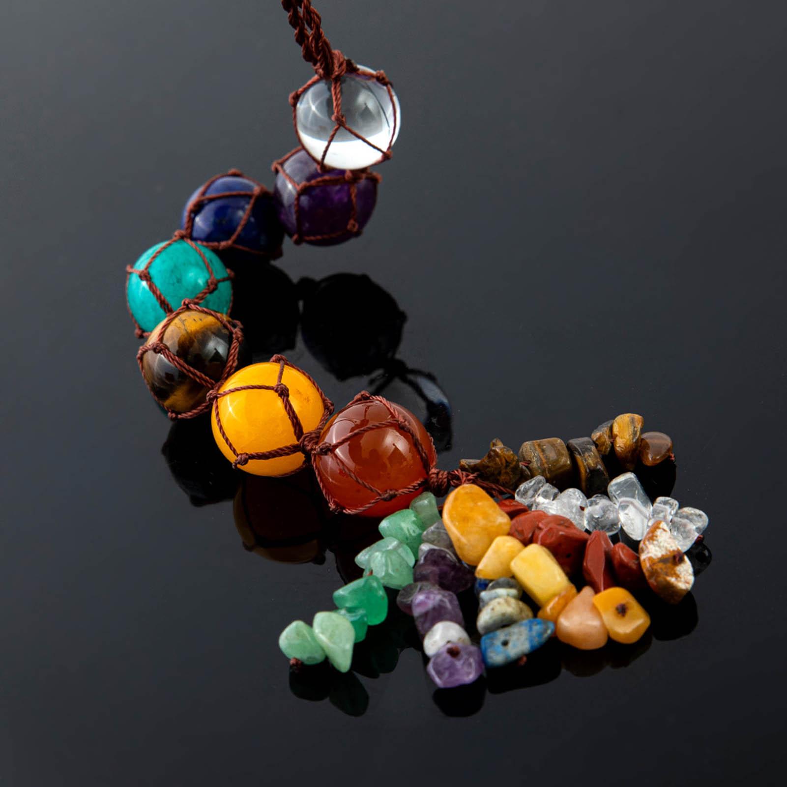 Nội thất Treo Trang trí thiết kế 7 mặt dây chuyền bằng đá