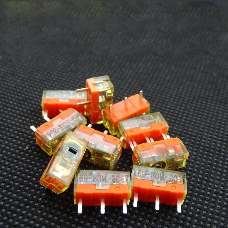 HSV New Arrival  2Pcs/pack TTC Dustproof Gold Mouse Micro Switch Micro Button Gold Contactor 80 Million Click lifetime Repair Parts
