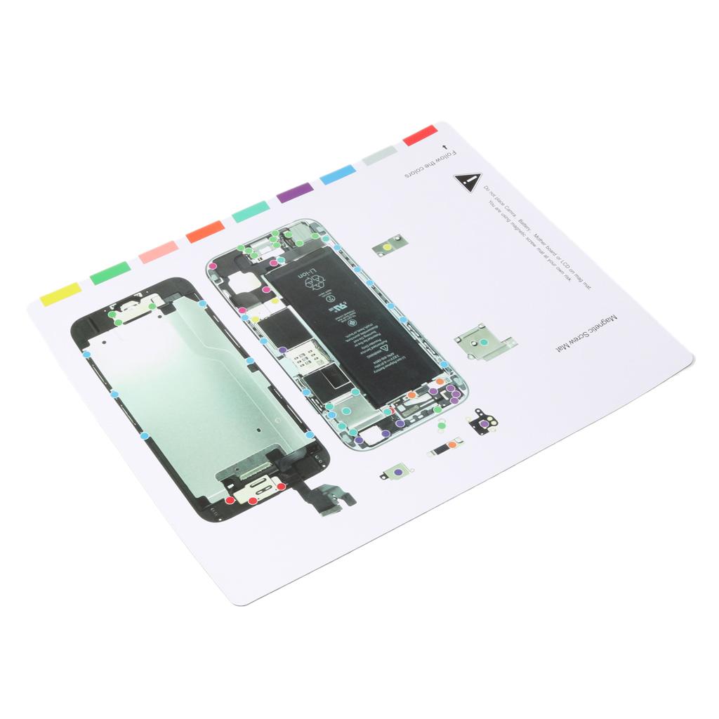 Professional Magnetic Pad with Screws Mapping Project Mat Pad Guide Tool Cell Phone Dissemble Tool Repairing Tool Kit for iPhone 6 6s