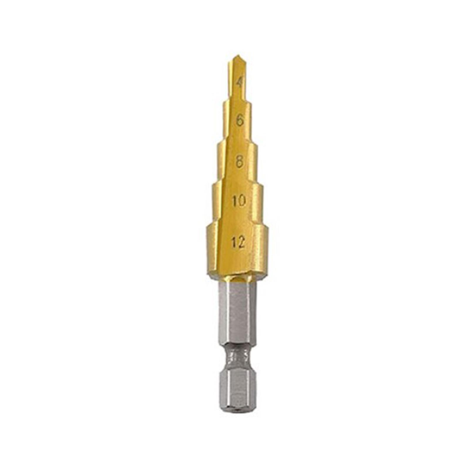 3x Step Drill Bit Portable Drilling for Hole Cutter Wood Core Drilling