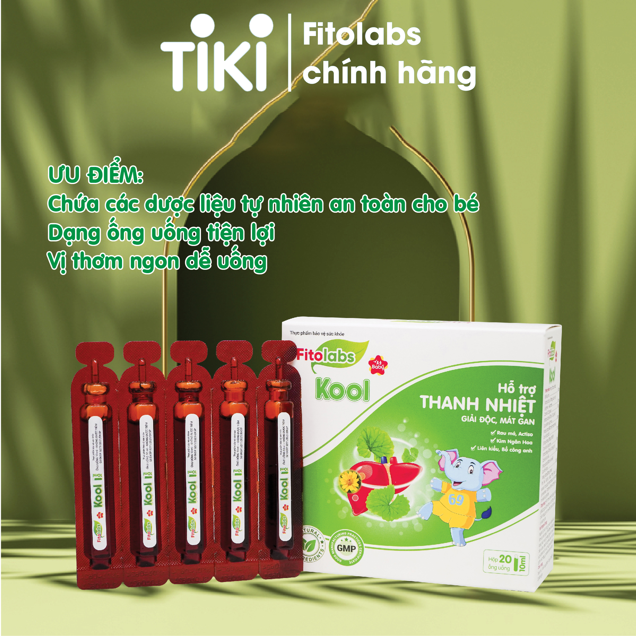 Siro Fitolabs Kool giúp thanh nhiệt, giải độc, mát gan, hỗ trợ cải thiện chức năng gan