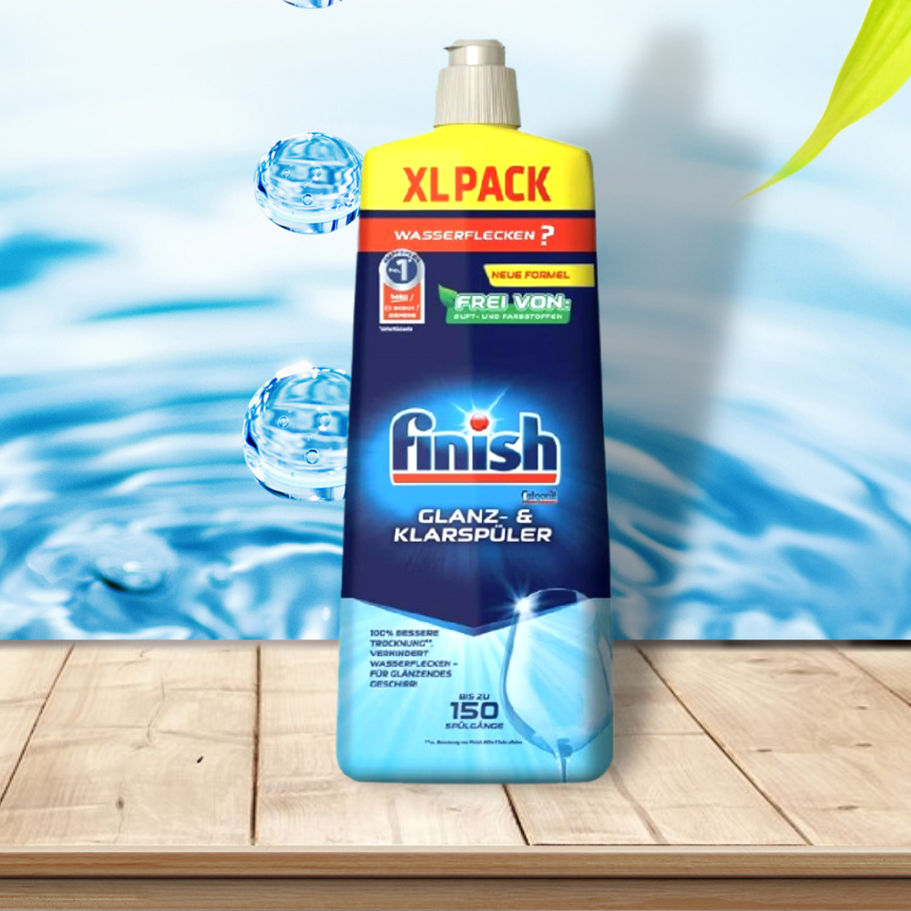 Combo Viên rửa chén Finish Quantum ultimate 32 tabs + Nước Bóng Finish 400ml