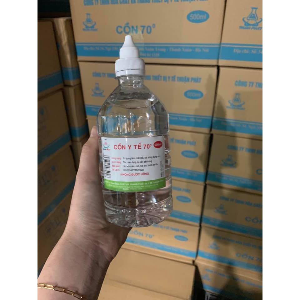 Cồn sát trùng Thuận Phát 70 độ 500ml, không vòi