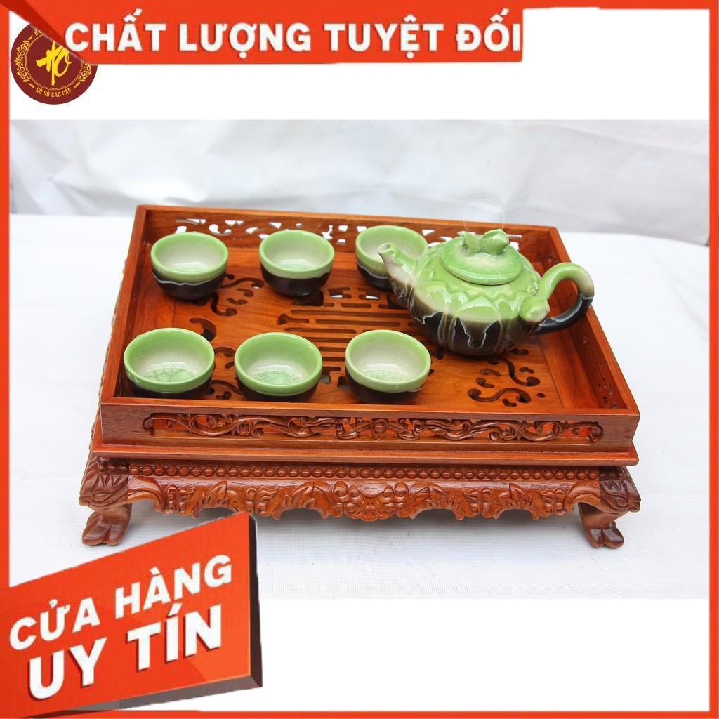 Khay trà bàn trà gỗ hương, khay rồng chầu chân quỳ