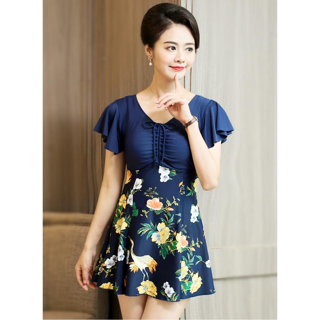 Bộ Đồ Bơi Trung Niên Che Phủ Bụng - Quần Áo Tắm Cho Mẹ Có Bigsize