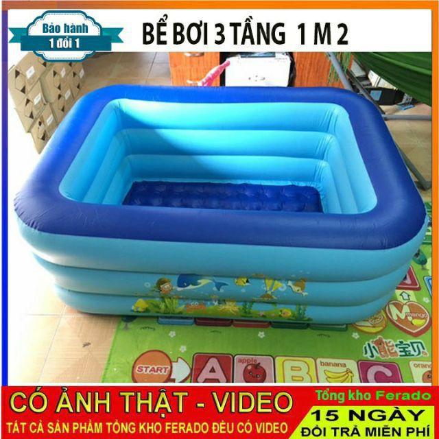 Bể bơi 3 tầng 1.5m có đáy chống trượt cao cấp