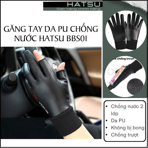 Găng tay cảm ứng, bao tay phượt du lịch dã ngoại Hatsu BBS01 chống trơn trượt mềm êm tay