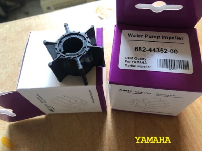 Cánh quạt  bơm nước làm mát ca nô Yamaha  6HP 8HP , Yamaha 6G1-44352-00, Mercury 47-11590M