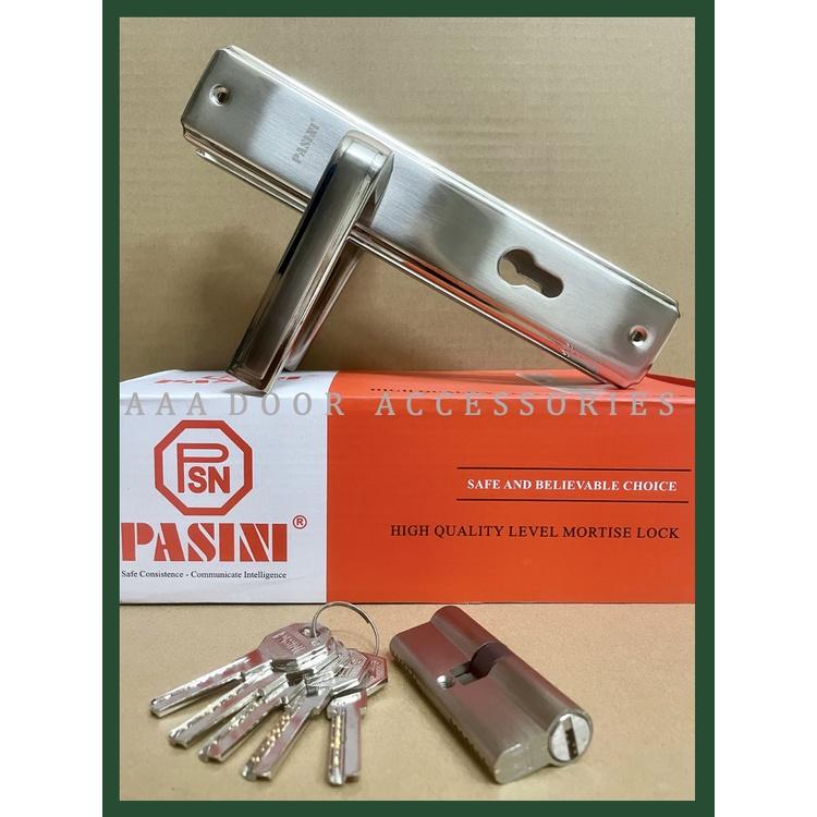 Khoá tay gạt cửa đi PASINI dùng cho cửa nhôm, sắt, gỗ đố 4x8 hệ 1000
