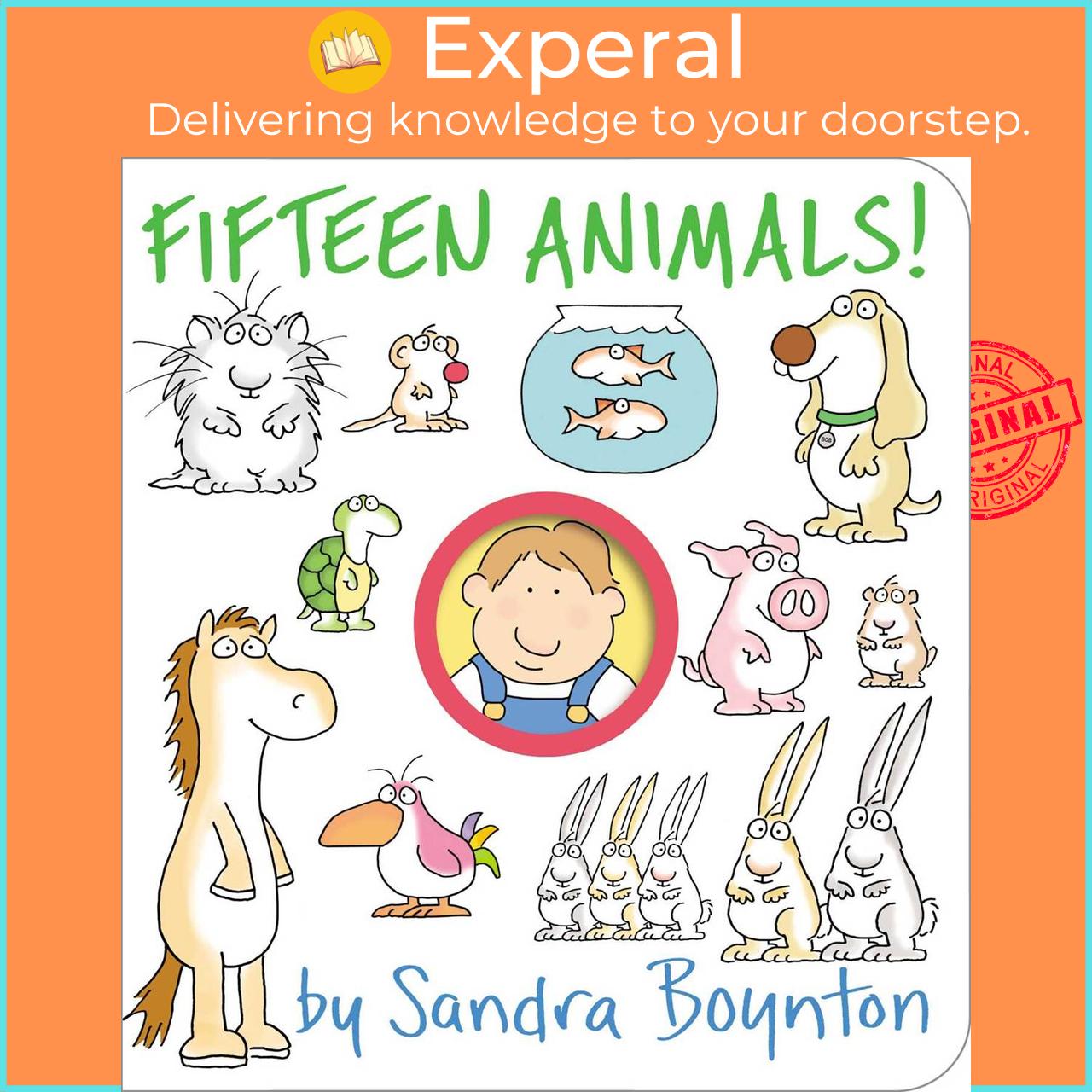 Sách - Fifteen Animals! by Sandra Boynton (UK edition, boardbook)