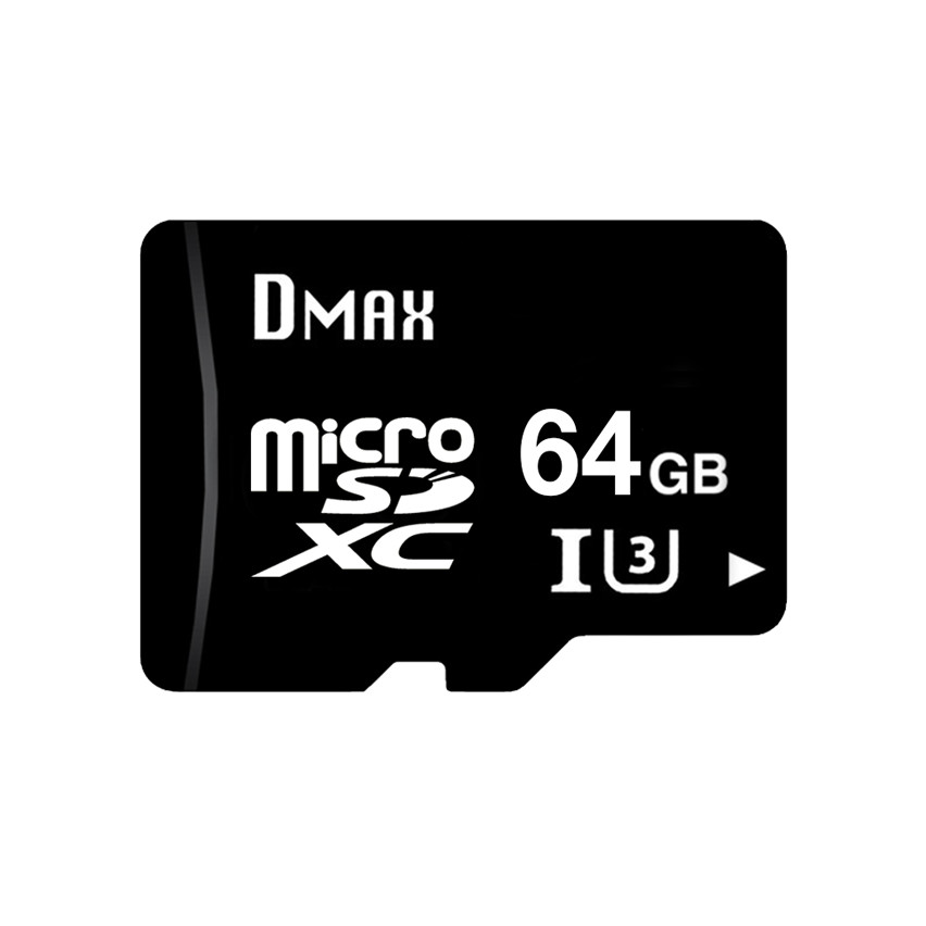 Thẻ Nhớ 64GB Dmax Micro SDHC Class 10 U3, tốc độ cao upto 90MB/s - Hàng Nhập Khẩu