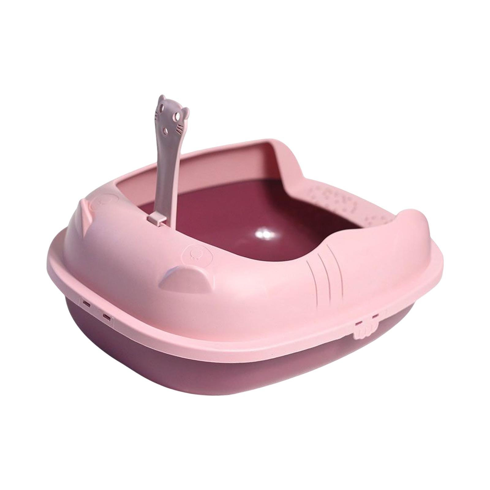 Cat Litter Box, Cat Litter Container Anti Splashing Open Top Pet Litter Tray for Small Animals