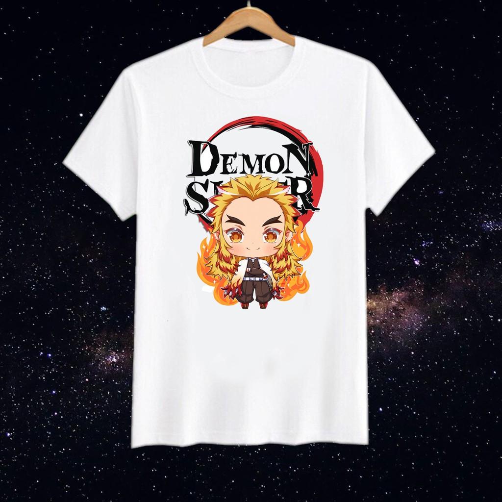 Áo thun in hình Áo anime Viêm trụ Rengoku Kyoujurou Kimetsu no yaiba/Thanh gươm diệt quỷ giá rẻ cực ngầu