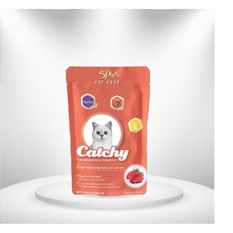 Pate Catchy cho mèo 5Plus goi 70gr