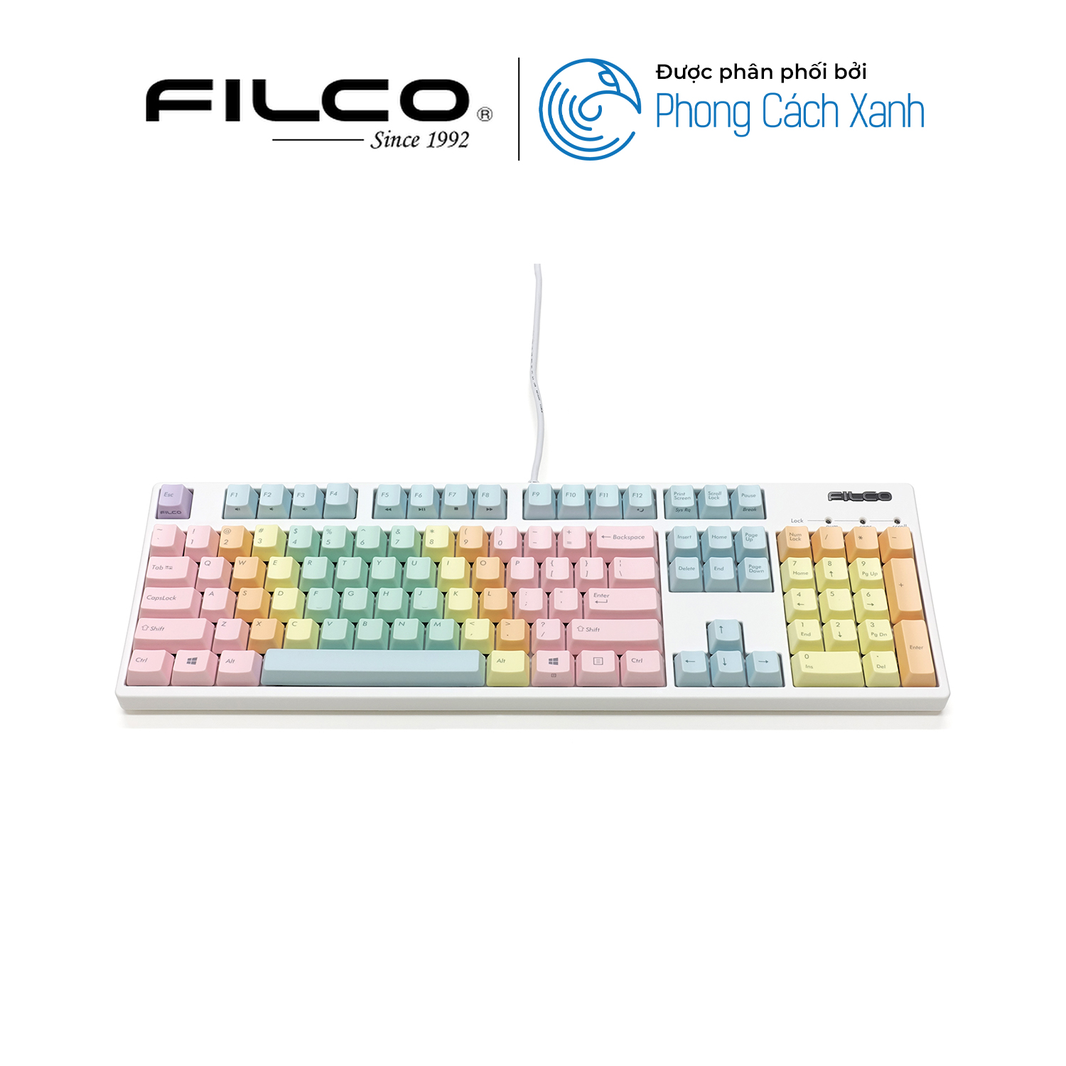 Bộ keycap Filco Macaron 104 phím - Chữ mặt trên - Hàng Chính Hãng