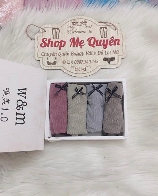 Hộp 4 chip cotton cạp cao siêu co dãn