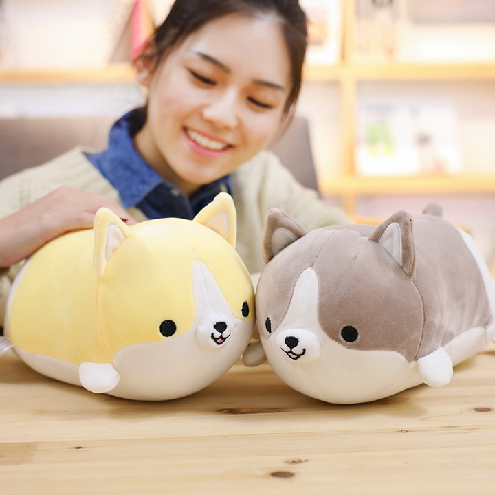 Thú nhồi bông hình chó Corgi đáng yêu TNB234 - Màu ngẫu nhiên